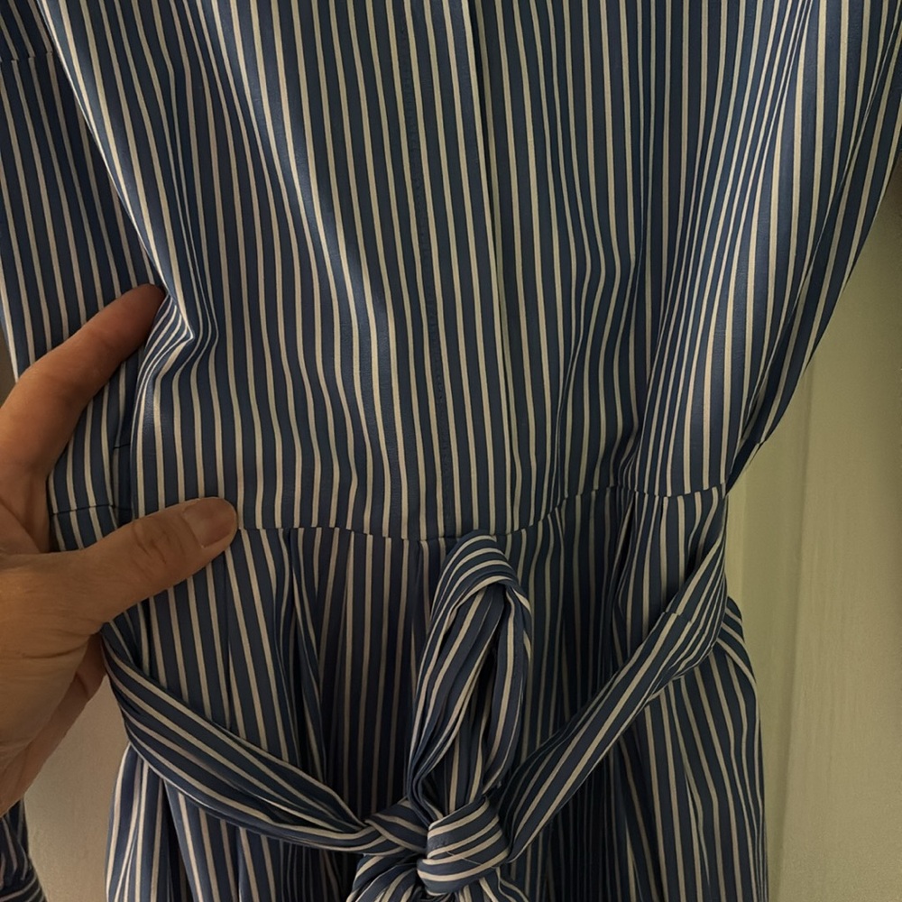 MaxMara Blue stripe Long Sleeve Dress - Picture 5 of 9
